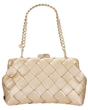 OLGA BERG Quinn Woven Clutch - Natural