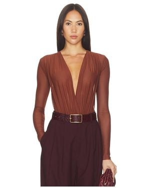 SER.O.YA Agnes Mesh Bodysuit - Red