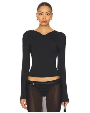 geel Mirage Top - Black