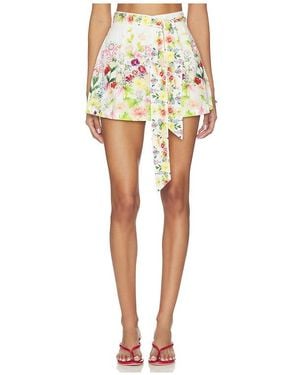 CAMILLA Tuck Front Short With Belt - Multicolor