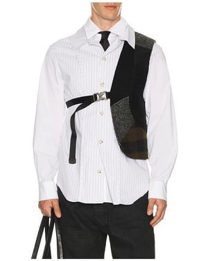 ANDERSSON BELL Patchwork One Arm Vest - White