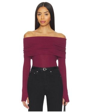 Enza Costa Off Shoulder Top - Red