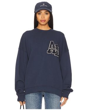 Anine Bing Miles Oversized Letterman Sweatshirt - Blue
