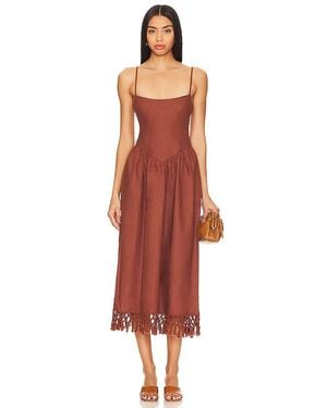 Tularosa Lexi Midi Dress - Red