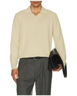 Far Afield Clifford Knitted Ribbed Polo En Color Crema Talla (También En M) - Neutro