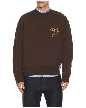 President's Class 57 Crew Sweatshirt - Brown