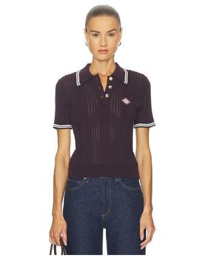 CASABLANCA Short Sleeve Polo Top - Blue