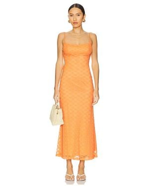 Bardot Adoni Mesh Midi Dress - Orange