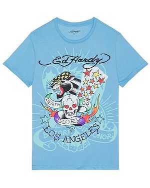 Ed Hardy Skull Panther Tee - Blue