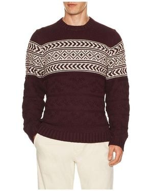 Marine Layer Textured Fair Isle Jumper