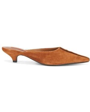 Simon Miller Suede Arrow Mule Pump - White