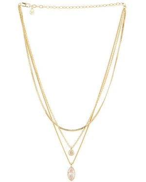 Ettika Classic Multi Stone Pendant - Metallic