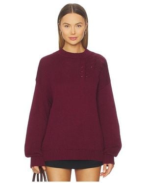 SNDY'S Elm Crew Knit Jumper - Purple