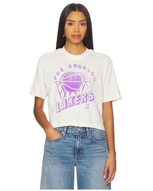 Junk Food Lakers Lakers Mock Crop Tee - White