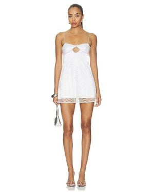 For Love & Lemons Glitter Slip Dress - White