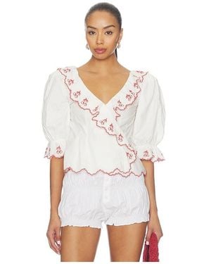 For Love & Lemons Emma Top - White