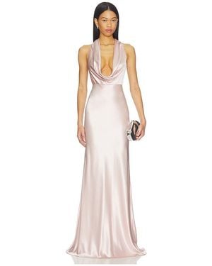 SAU LEE Pearl Gown - White