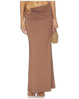 MORE TO COME Brixton Maxi Skirt - Natural