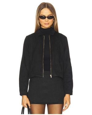 SNDY'S Jacqui Faux Suede Jacket - Black