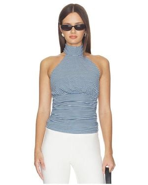 ALL THE WAYS Sadie Halter Top - Blue