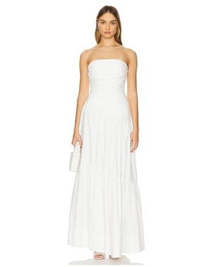 Shona Joy Maiori Strapless Tiered Maxi Dress - White
