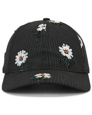 Honor The Gift Flowers Beaded 6 Panel Cap - Black