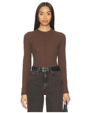 Dr. Denim Stella Waffle Top - Brown