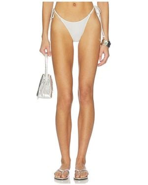 Frankie's Bikinis X Jennie Mabel Satin Bottom - White