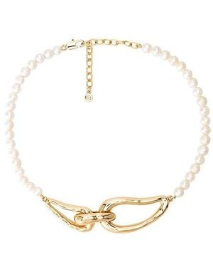 Ettika Molten Muse Pearl Necklace - White
