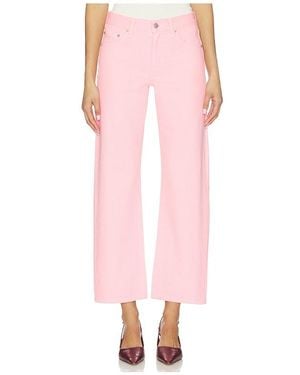 Pistola Lexi Mid Rise Bowed Straight Jeans - Pink