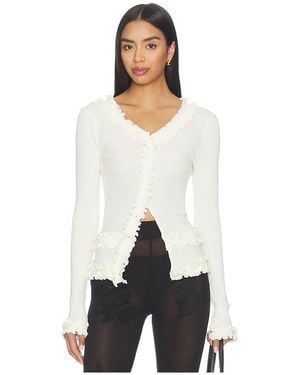 OperaSPORT Caroline Seamless Top en Ivory - Blanc