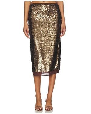 Rag & Bone Lucy Sequin Skirt - Brown