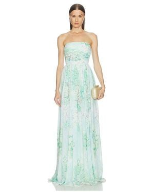 SAU LEE Camille Maxi Dress - Blue