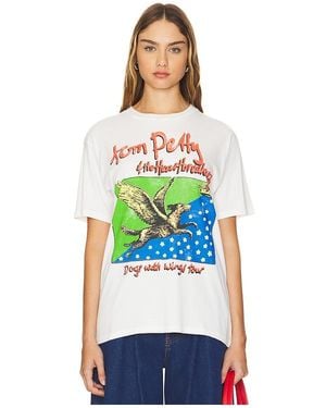 Daydreamer Tom Petty Dogs With Wings Weekend Tee - White