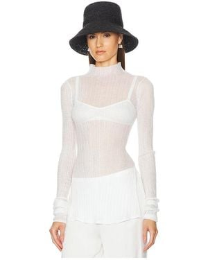 Helsa Justin Knit Top - White