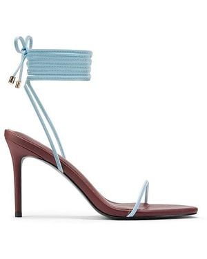 Femme LA X Revolve Barely There Lace Up Heel - White
