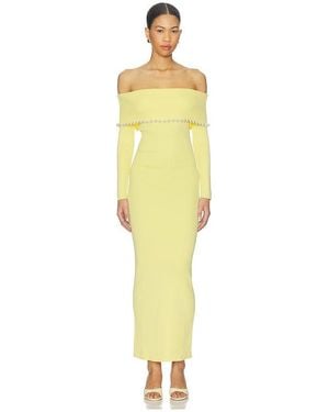 La Porte Anya Foldover Dress - Yellow