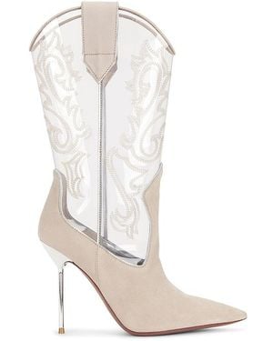 Paris Texas Lidia Western Embroidered Boot - White