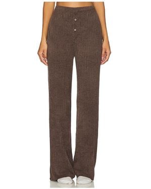 Barefoot Dreams Cozychic Ultra Light Ribbed Lounge Pant ラウンジパンツ - ブラウン