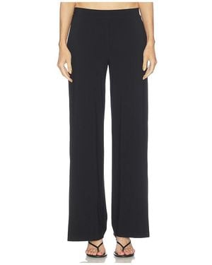 Norma Kamali Pantalón Ancho De Frente Plano En Color Negro Talla (También En Xs, S, M, Xl)