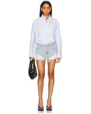 Alexander Wang Prestyled Button Down Short Romper En Color Bebe Azul Talla (También En 2, 00)