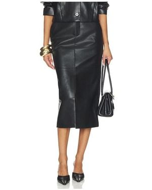 FAVORITE DAUGHTER The Faux Leather Meyer Skirt - Black