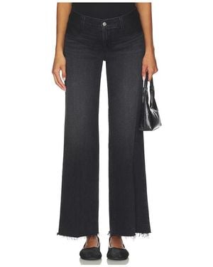 PAIGE Anessa Maternity Wide Leg Jeans - Black