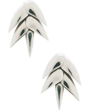 Bevza Xs Spikelet Earrings - White