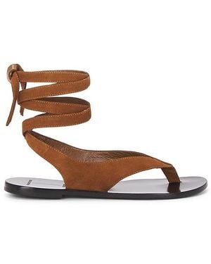 Black Suede Studio Sandale Tres - Braun