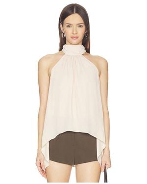 MORE TO COME Frankie High Neck Top - Natural
