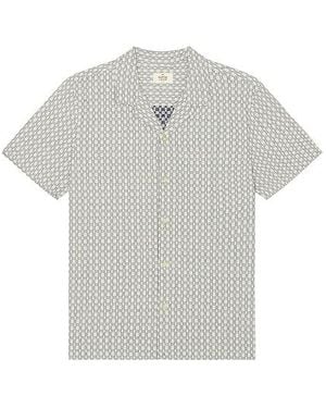 Marine Layer Jacquard Resort Shirt - White
