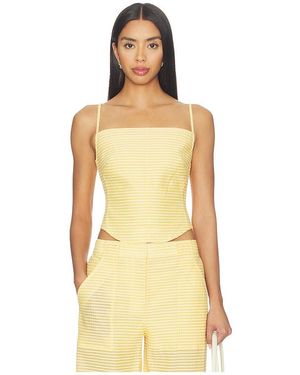 Jonathan Simkhai Lenora Bustier Top - Yellow