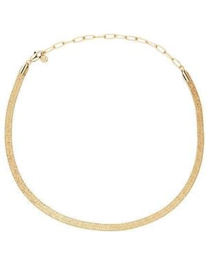Ettika Textured Flat Chain Necklace - White