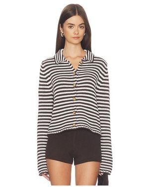 La Ligne Fine Line Mini Marina Cardigan - Black